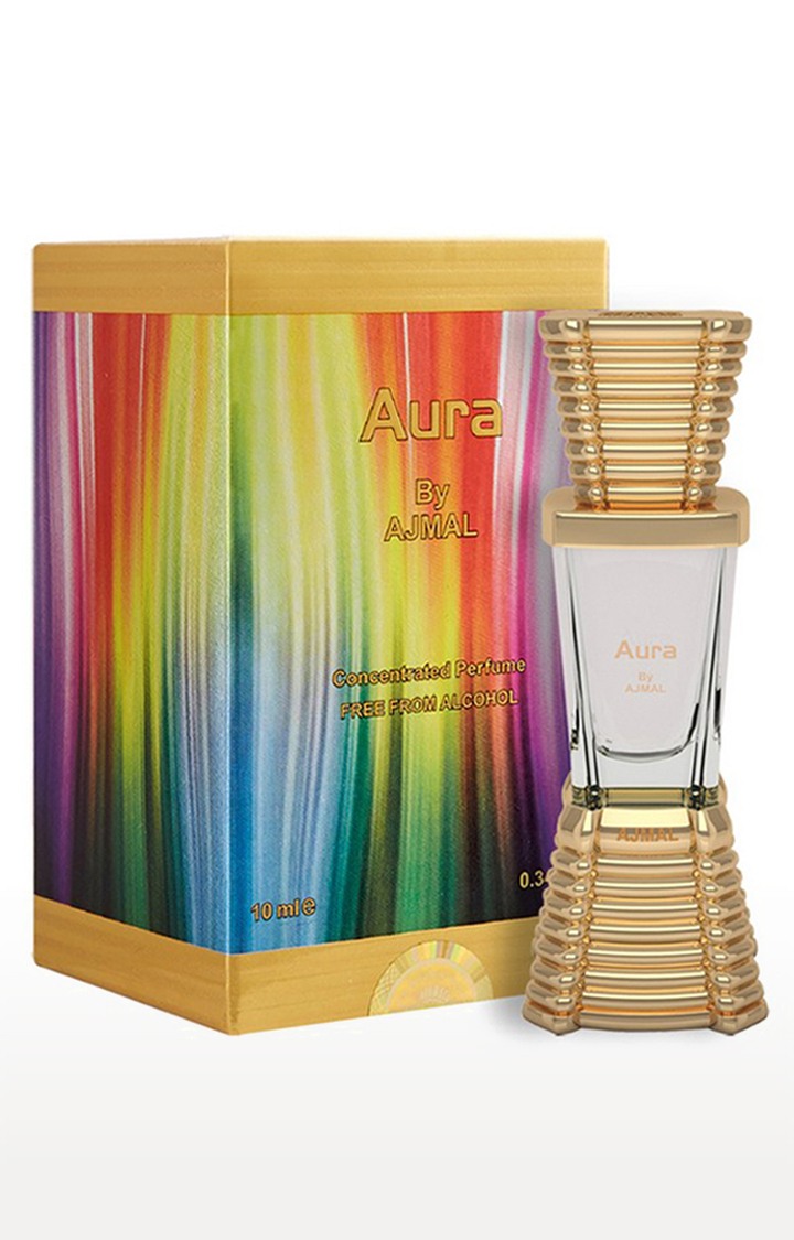 Ajmal Khallab EDP Oudh Perfume 50ml for Unisex and Aura Concentrated Perfume Oil Fruity Alcohol-free Attar 10ml for Unisex