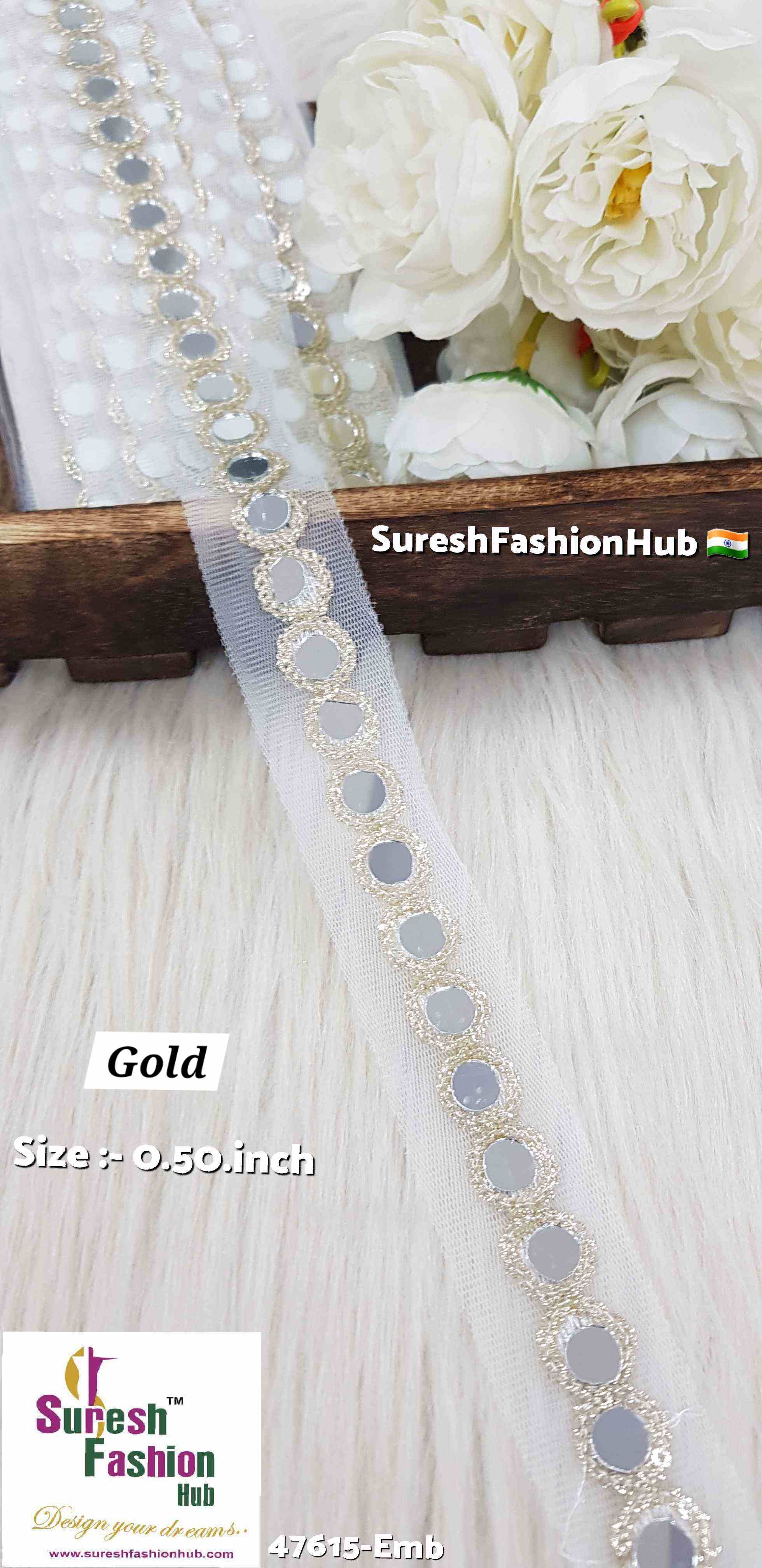 Gold Sequin Mirror Lace