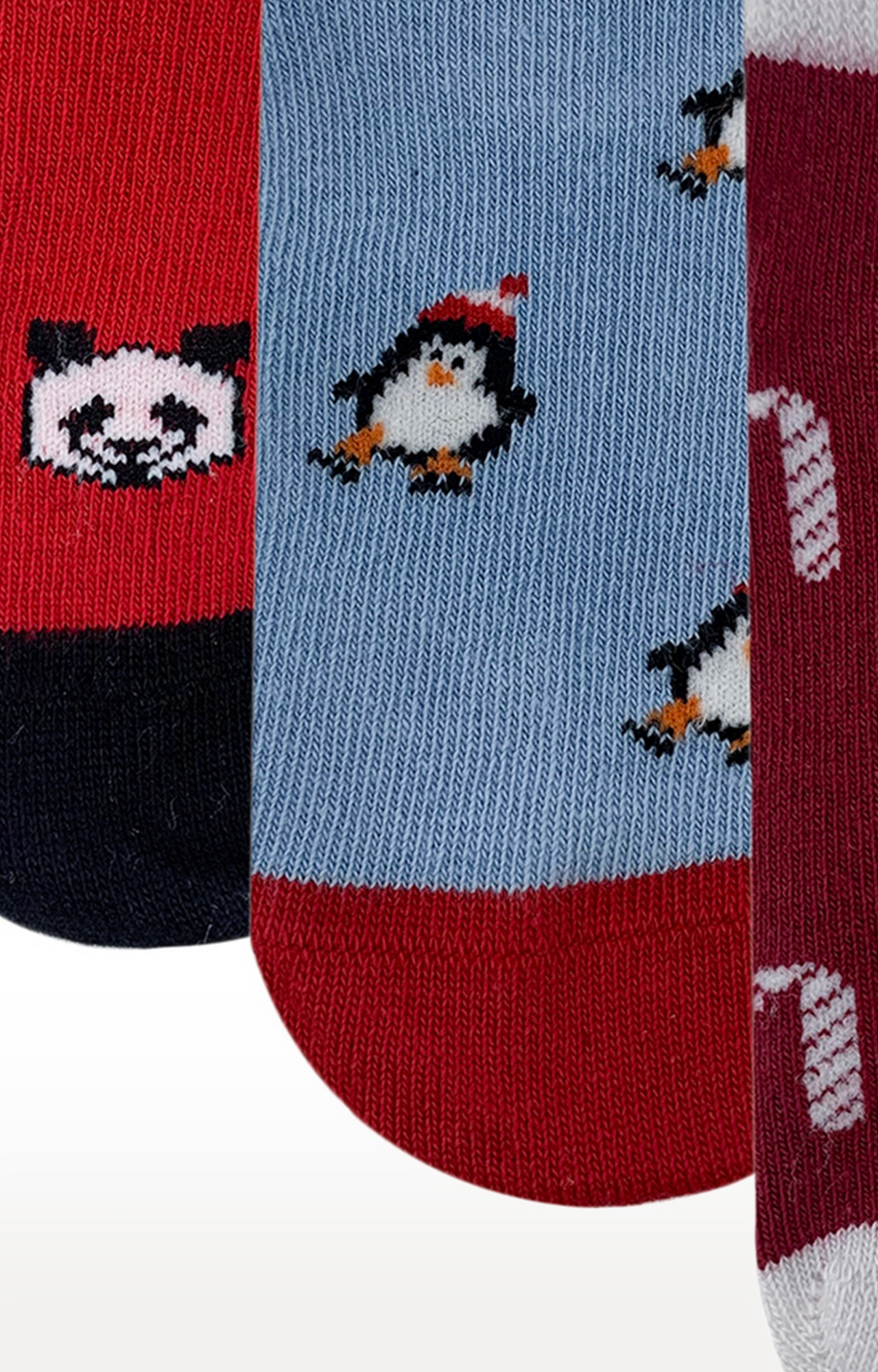 Mint & Oak | Mint & Oak Christmas Feelin Cotton Multi Ankle Length Socks for Kids - Pack of 3 2