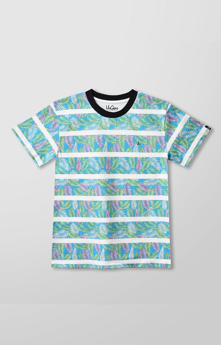 UrGear | UrGear Boys and Girls Printed Organic Cotton Blend Green T-Shirt 0
