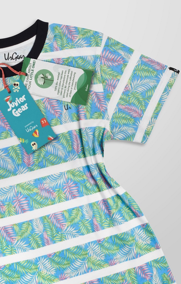 UrGear | UrGear Boys and Girls Printed Organic Cotton Blend Green T-Shirt 2