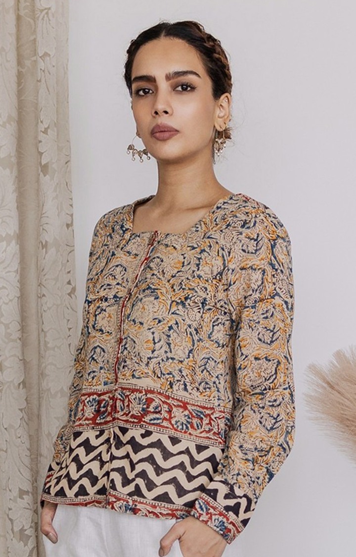 Women's Multi Cotton Printed Tops