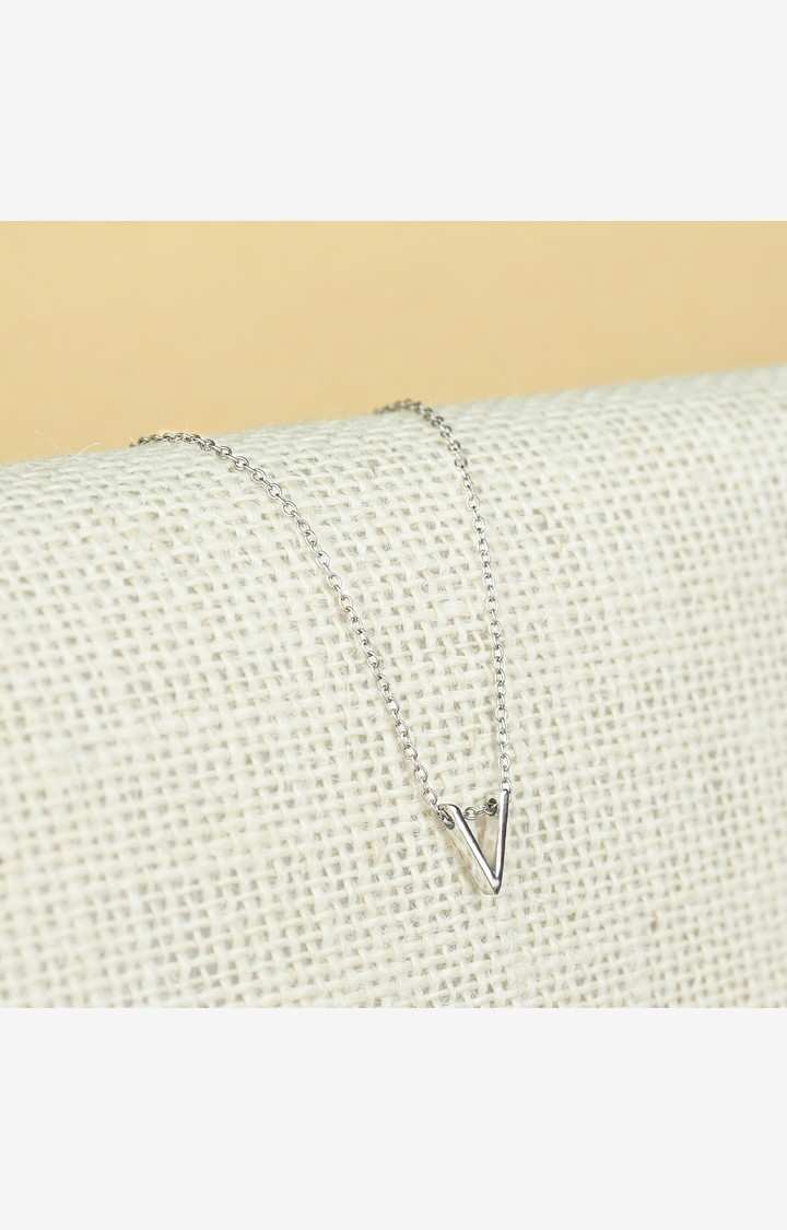 Vivid V Initial Necklace