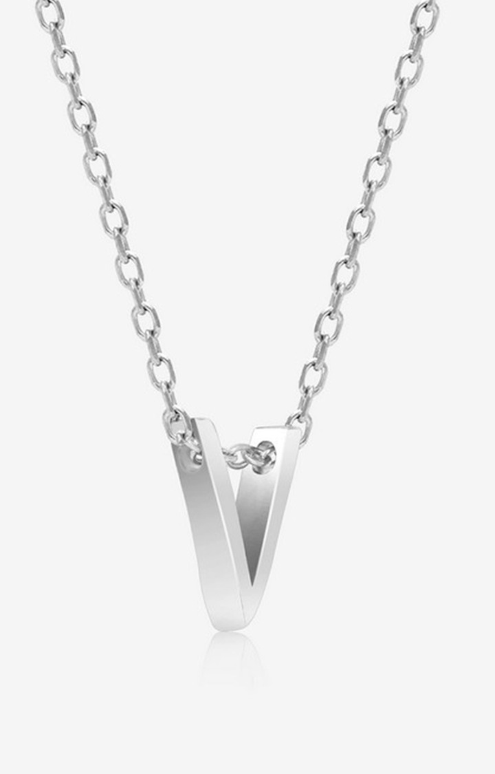 Vivid V Initial Necklace