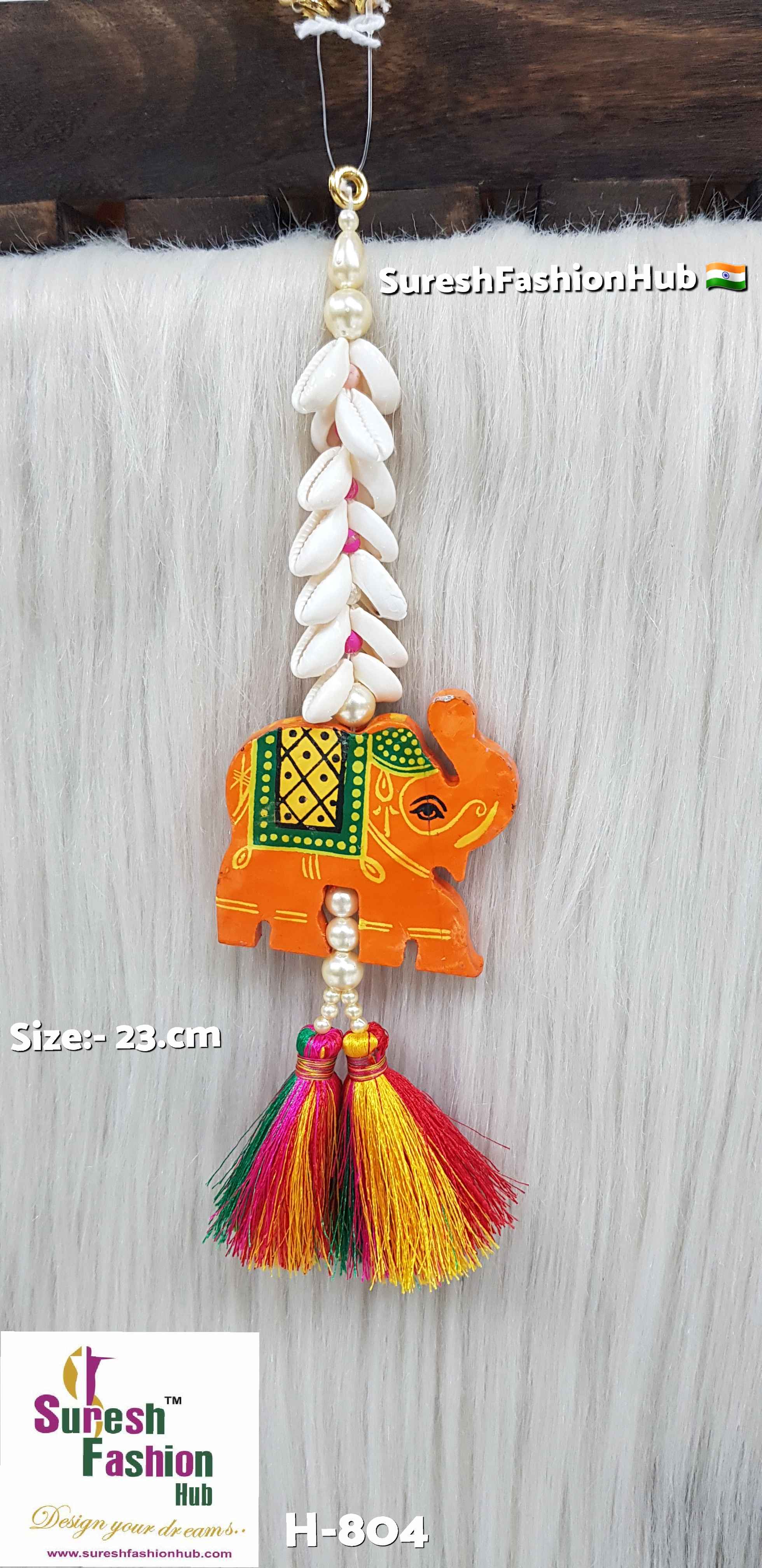 Orange Elephant Dark Tassel Hanging