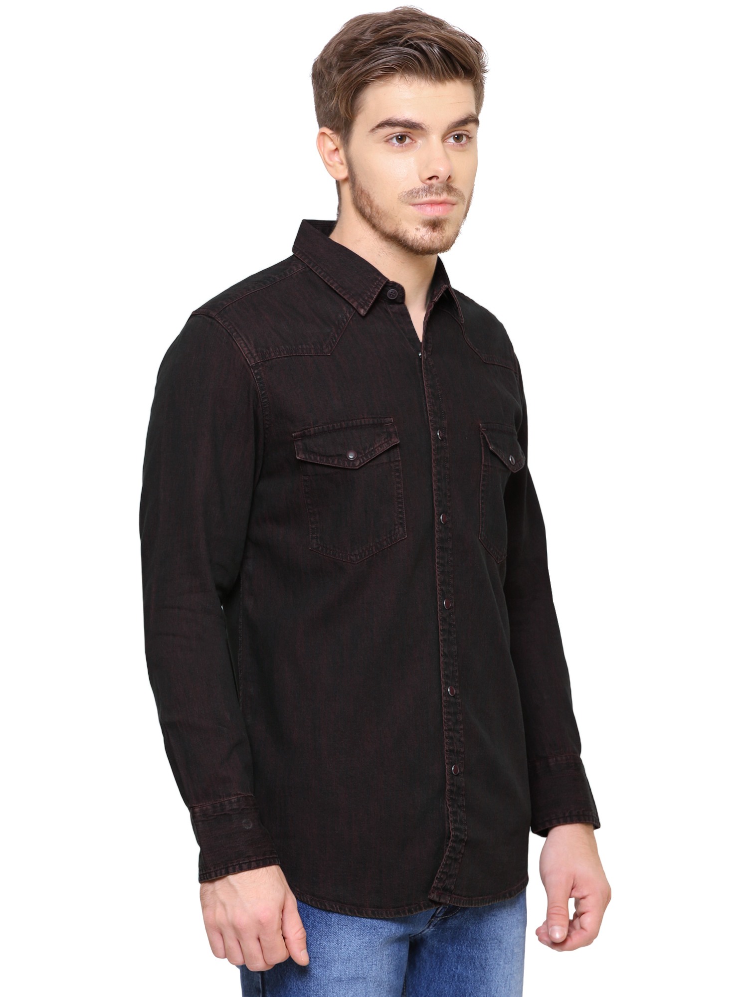 Kuons Avenue Men's Denim Shacket-KACLFS1469