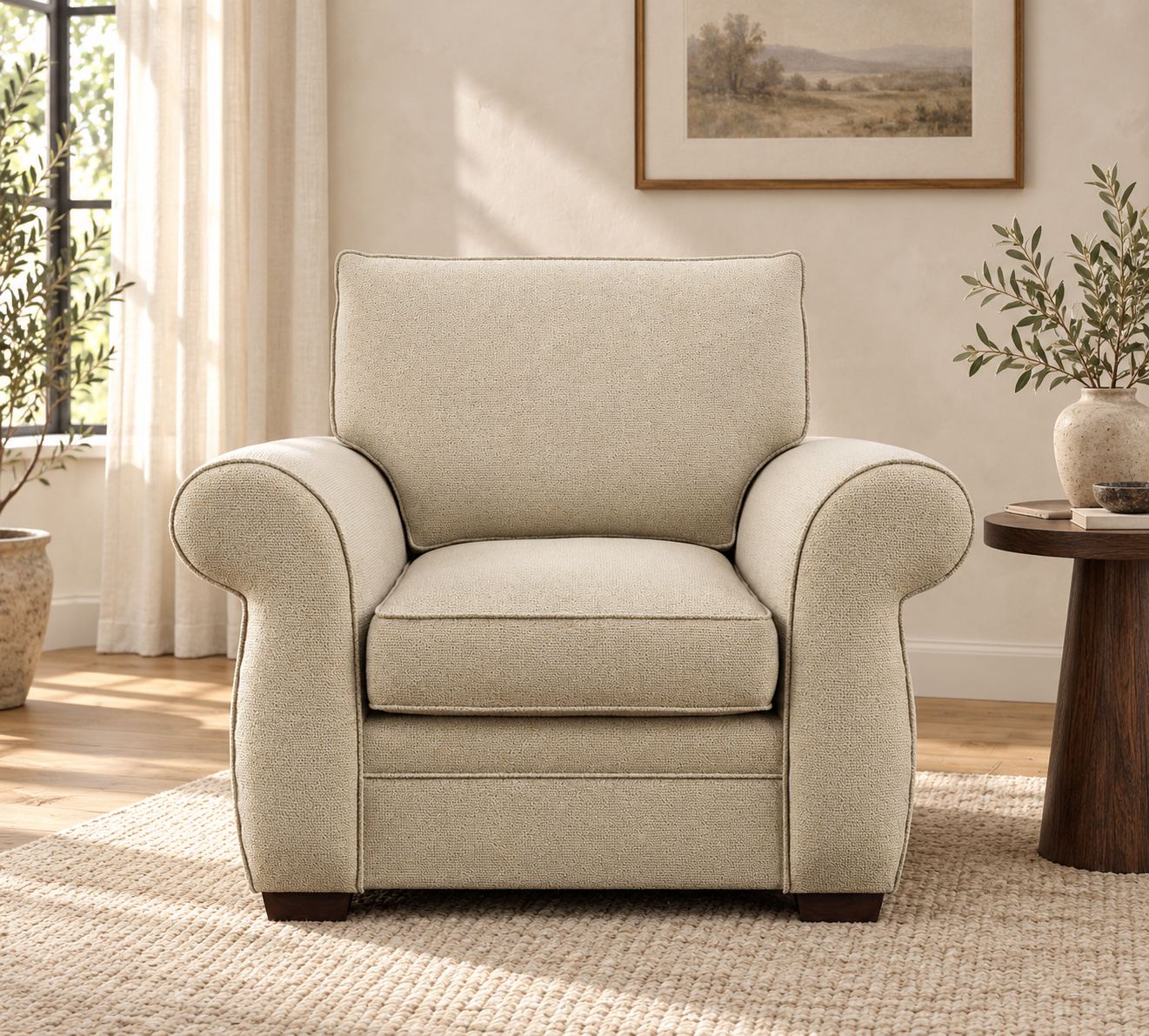 Pottery Barn | Pearce Roll Arm Upholstered Armchair