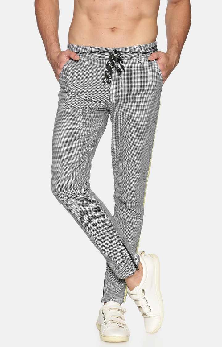 Grey Checked Skinny Chinos