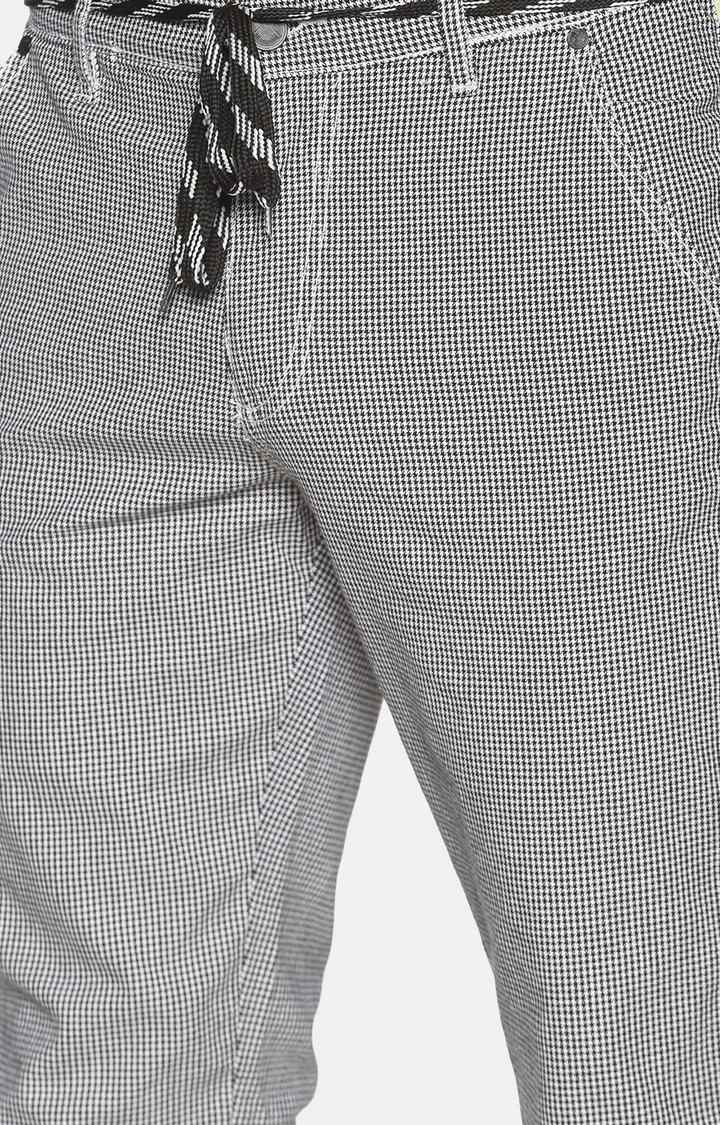 Grey Checked Skinny Chinos