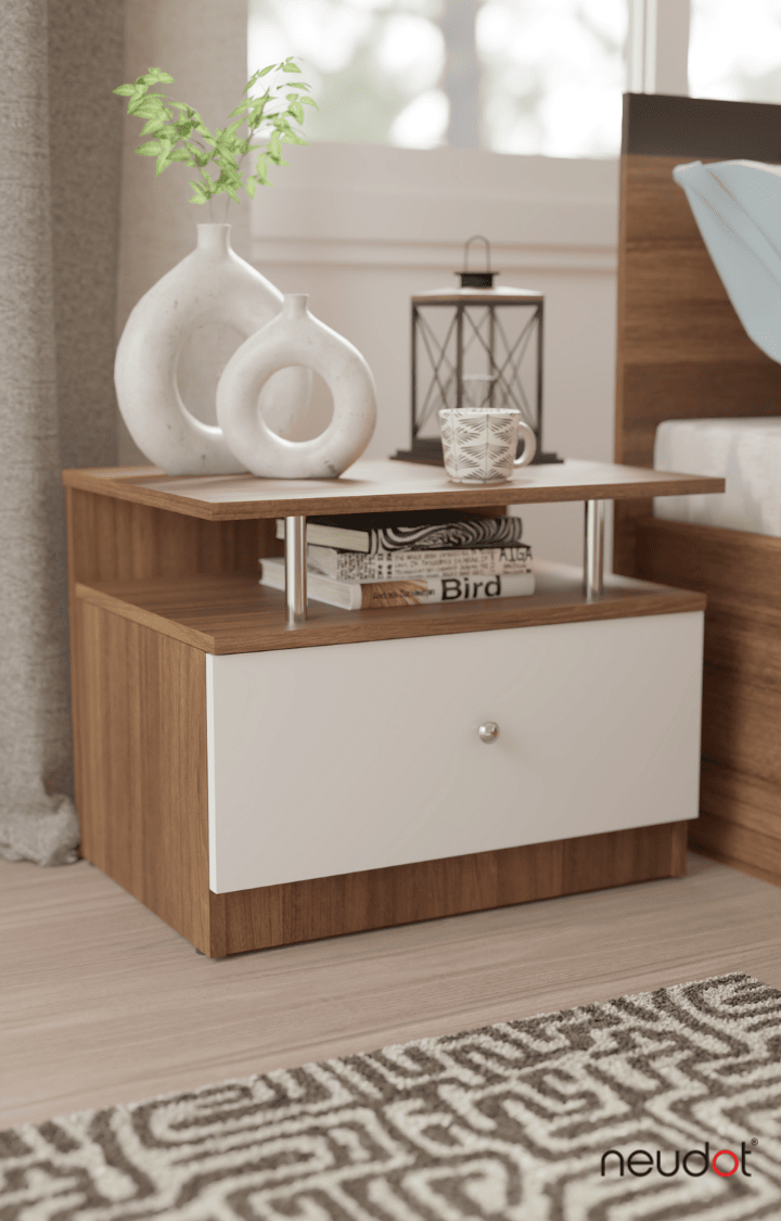 Pico Bedside Table - Leon Teak (DIY)