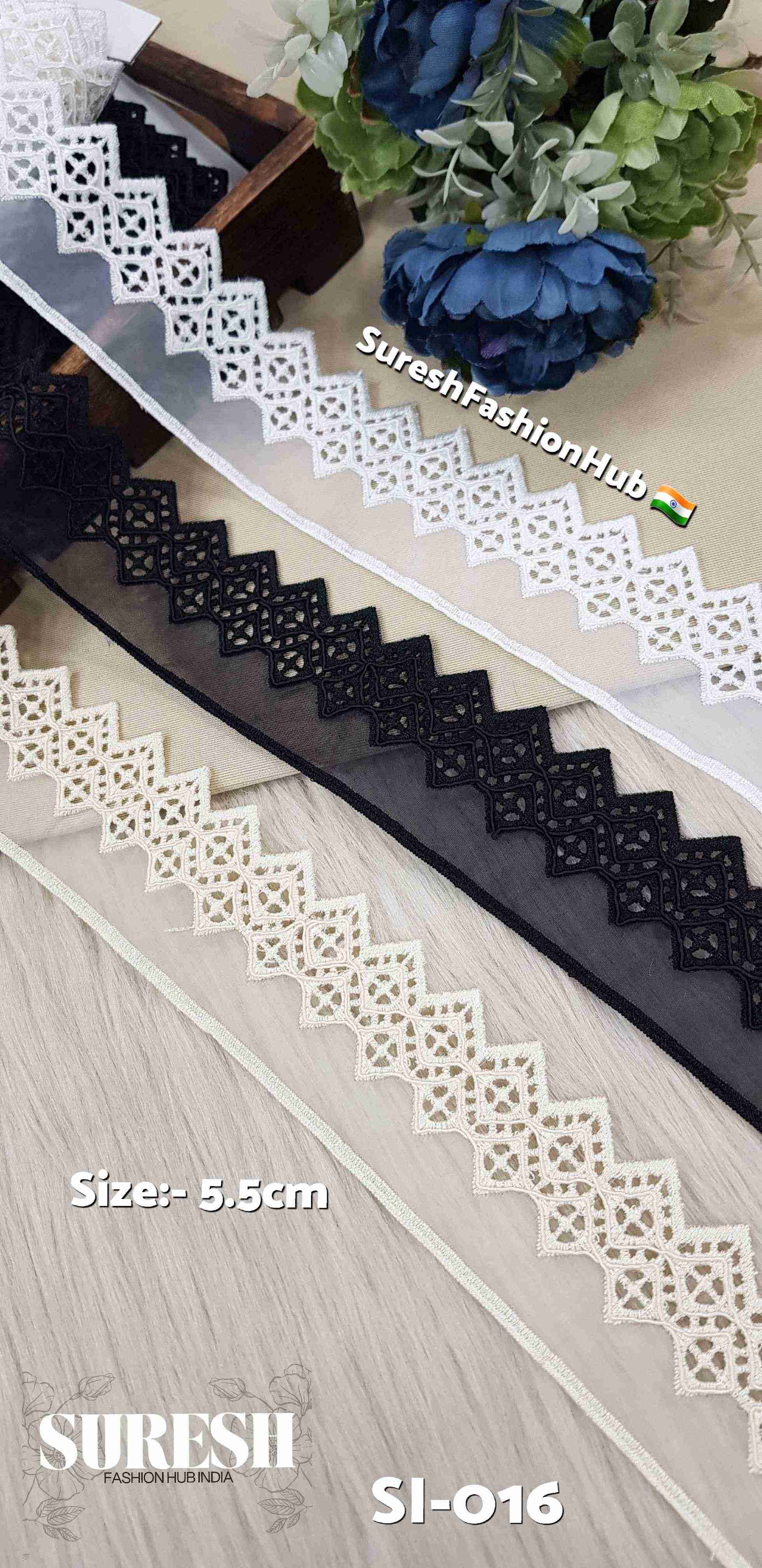 Graceful Charm Cream Organza Cutwork Lace