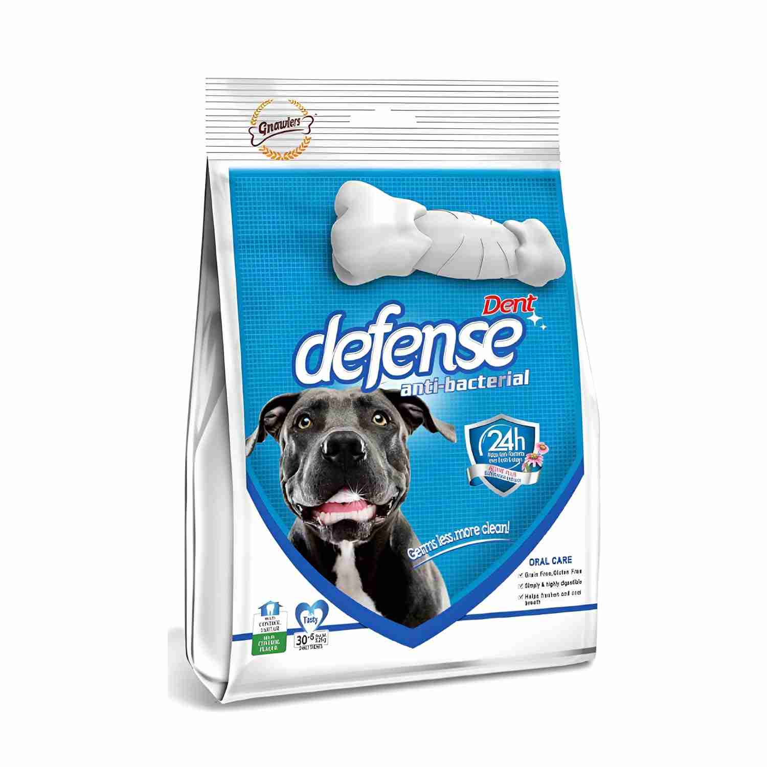 Gnawlers Defense Dent Dental Care Chew Bones for Dogs, 35 Pcs