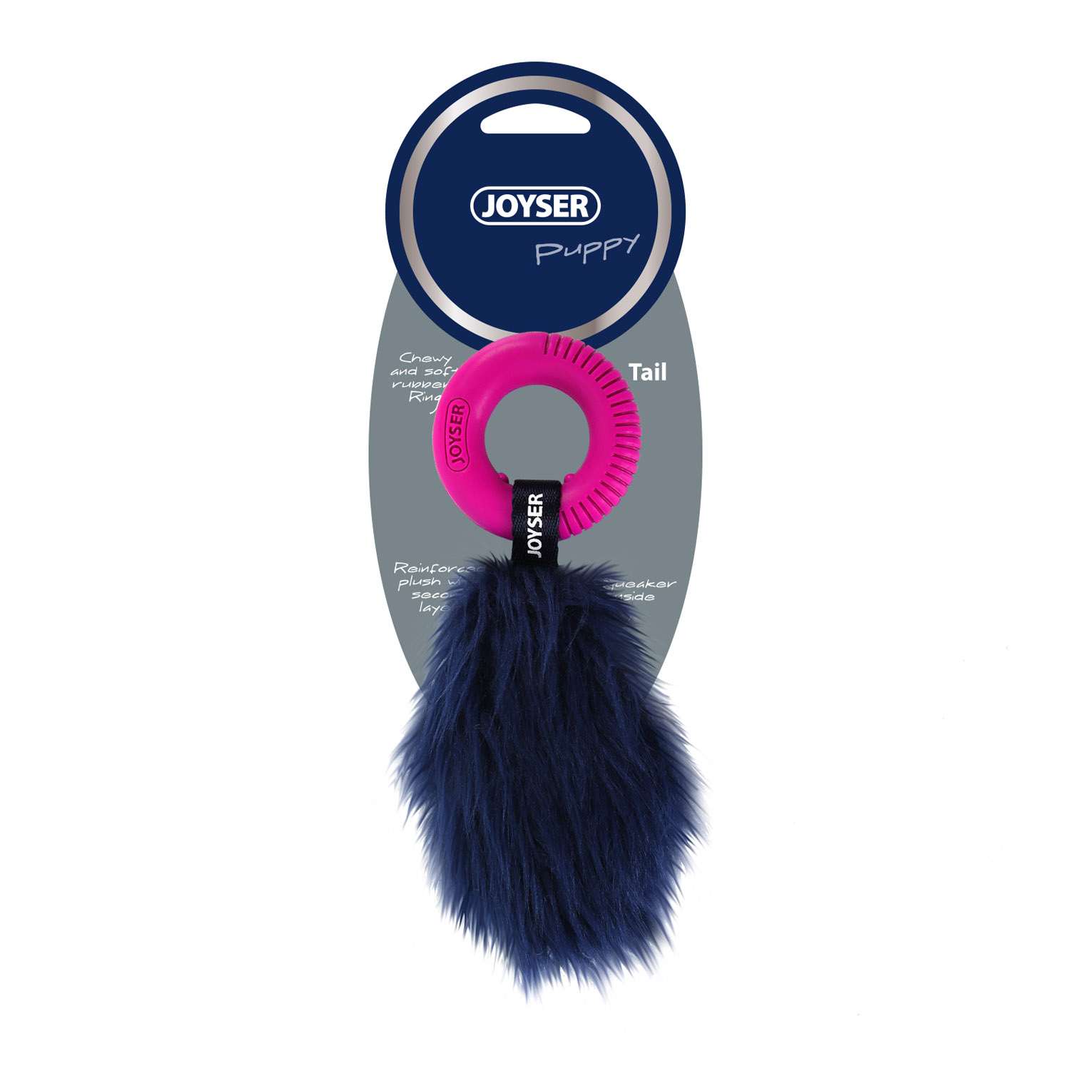 Joyser Puppy Tail With Ring Pink and Blue Small, Medium