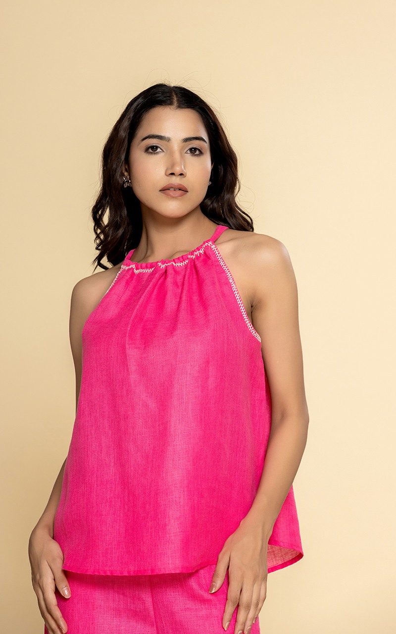 Pink linen co ord set