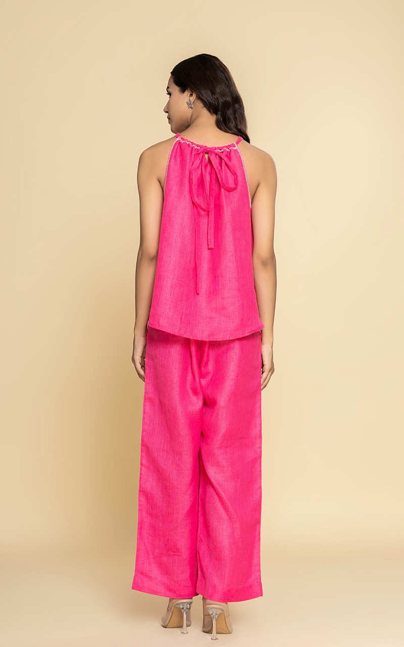 Pink linen co ord set