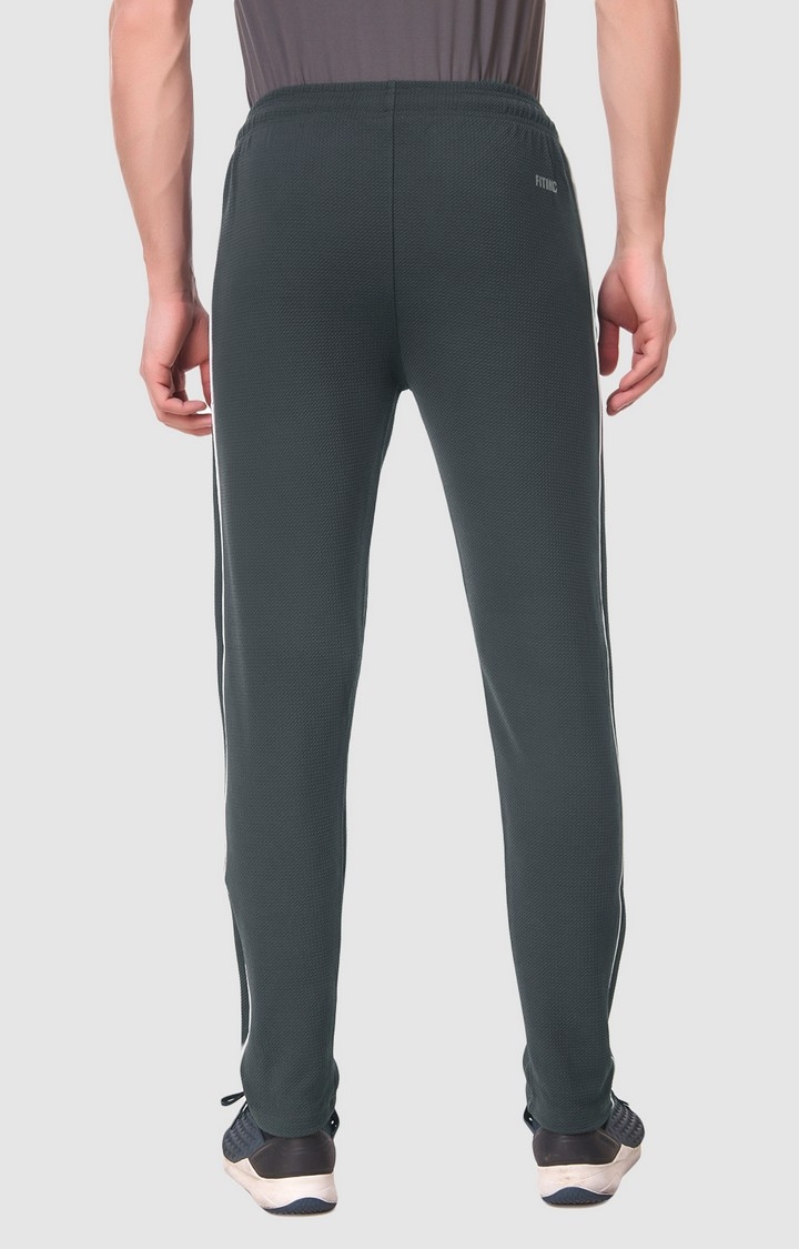 Fitinc | Men's Grey Polyester Solid Trackpant 3