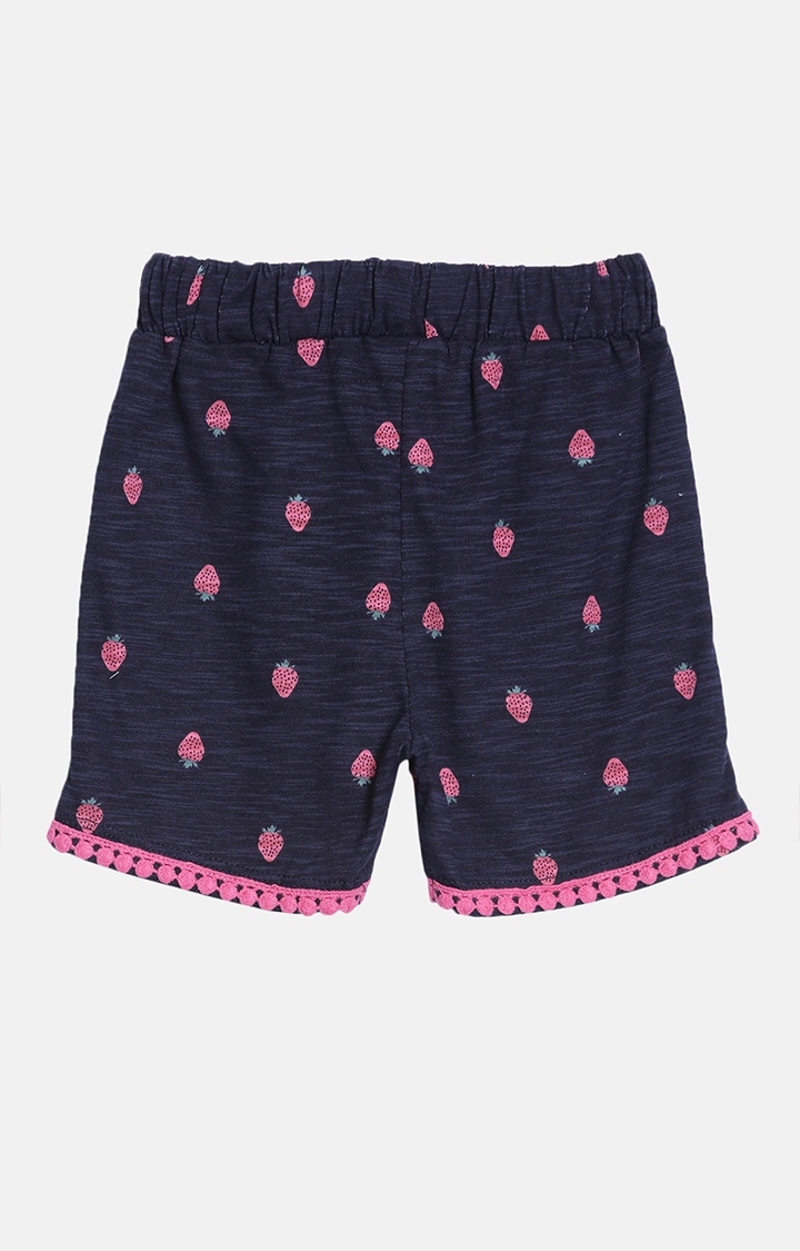 Kryptic | Kryptic Girls 100% Cotton Printed Shorts with Pompom 1
