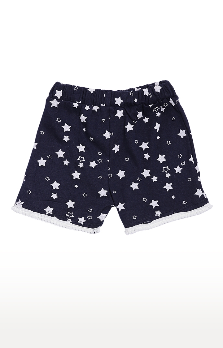 Kryptic | Kryptic Girls 100% Cotton Printed Shorts with Pompom 0