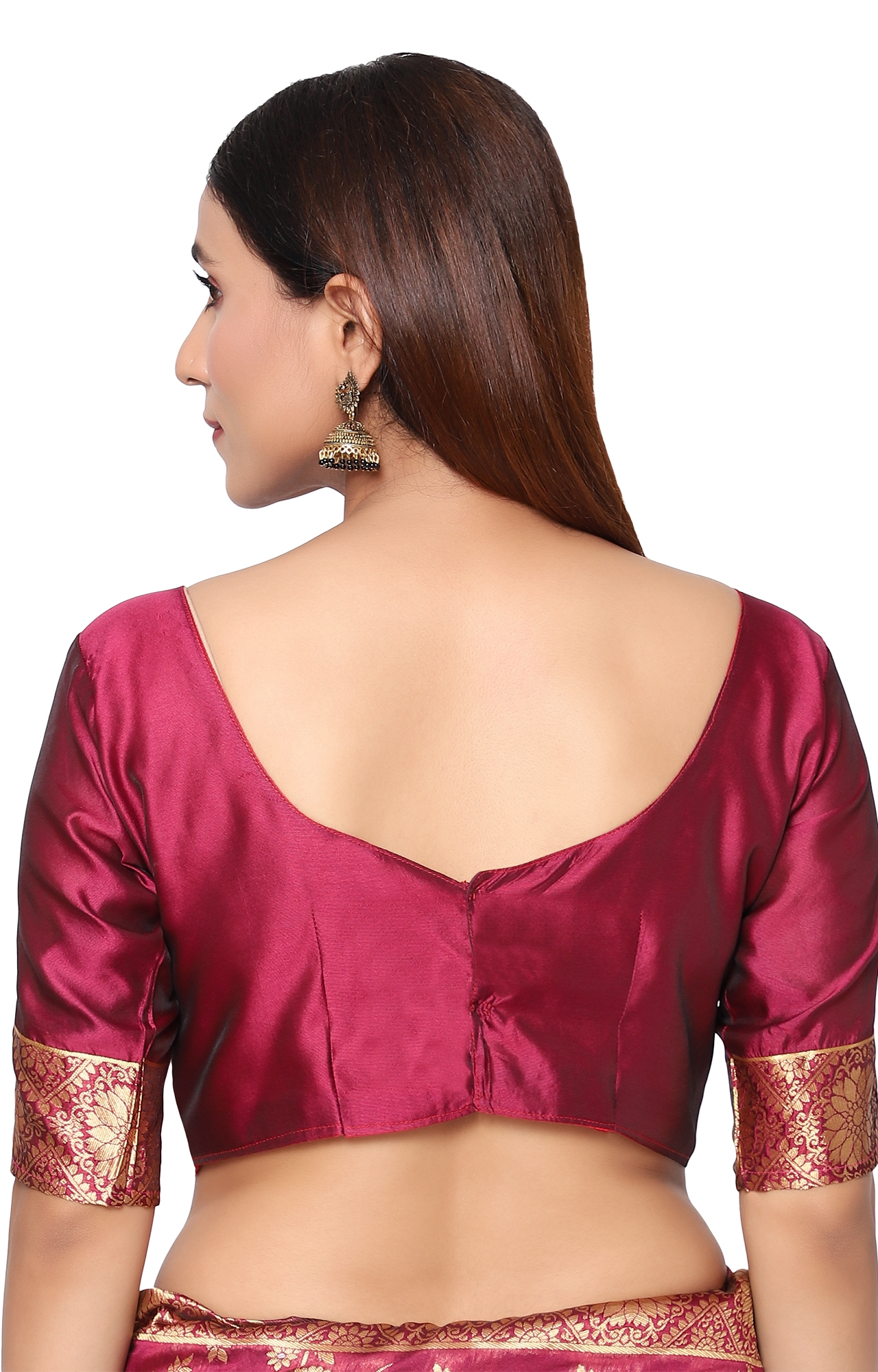 Glemora | Glemora Puple Fancy Ethnic Wear Silk Blend Banarasi Traditional Saree 4