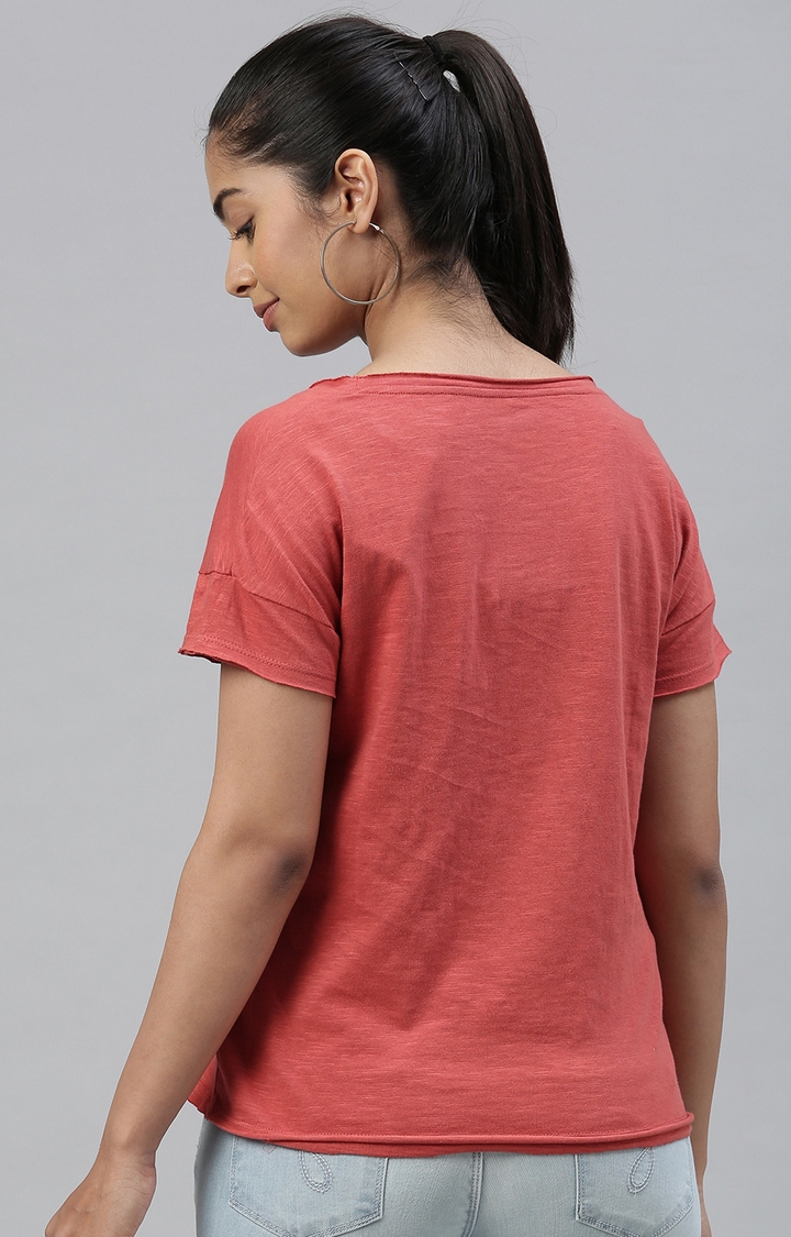 Kryptic | Olive & Red Solid T-Shirts 5