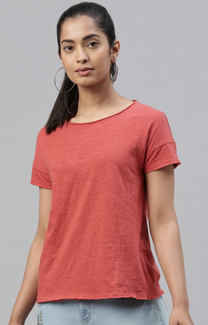 Kryptic | Olive & Red Solid T-Shirts 3
