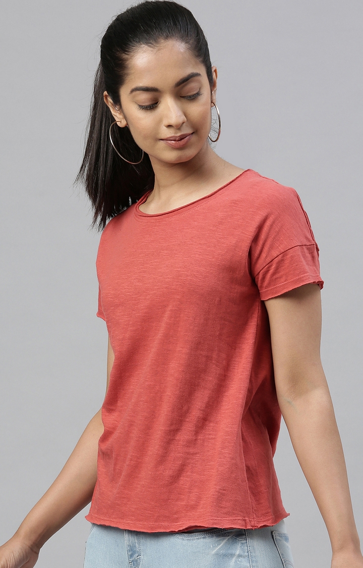 Kryptic | Red Solid T-Shirts 2