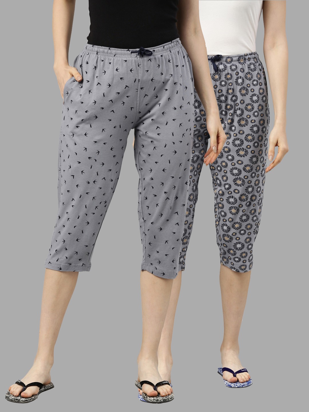 Women's gray capris cheap