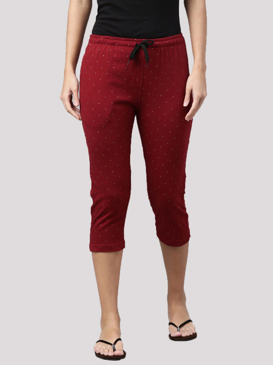 Jockey Women's Slim Fit Cotton Capri Pants (1300_Ibis Rose  Melange_Large_Pink_L) : Amazon.in: Fashion