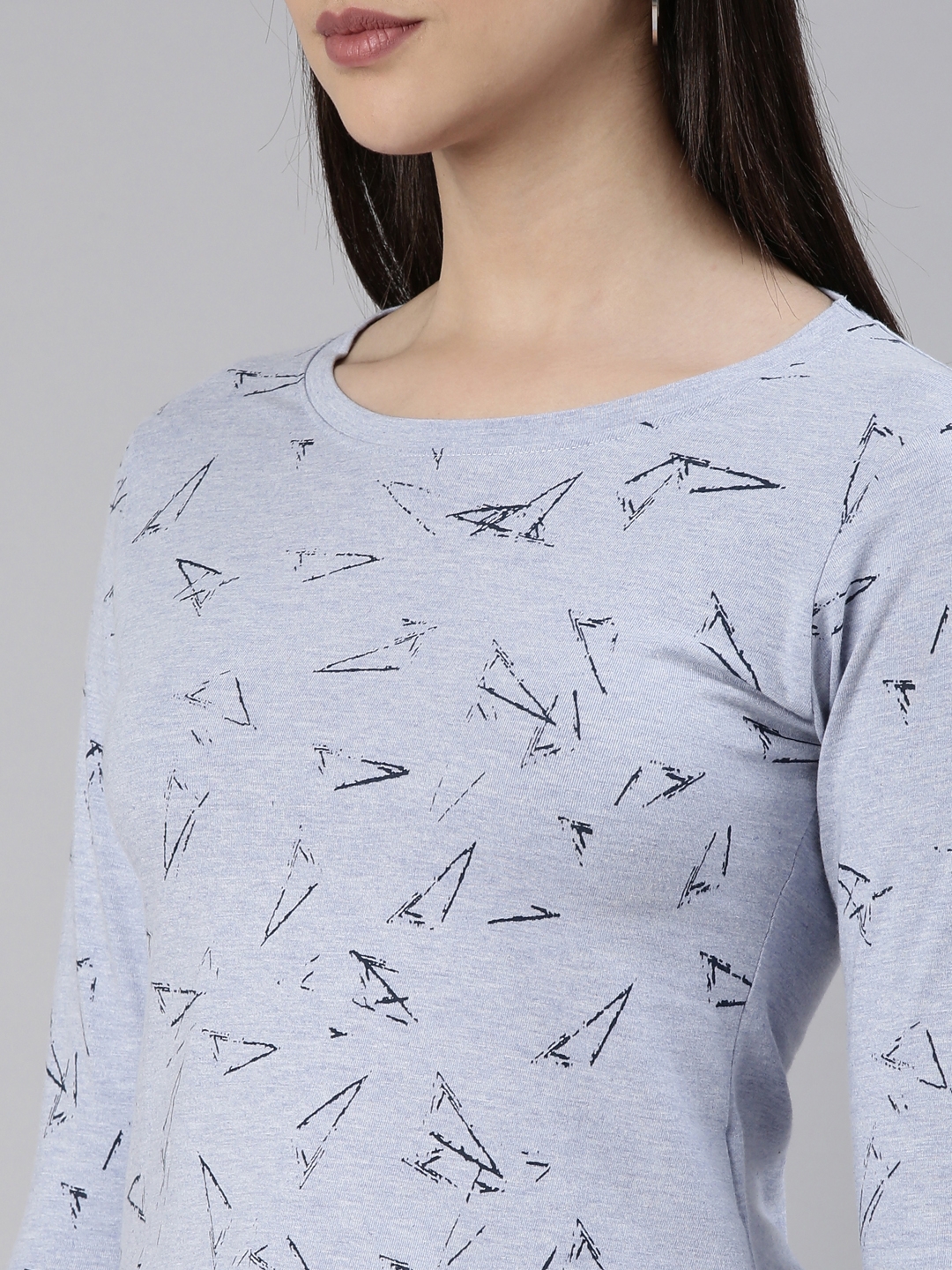Kryptic | Kryptic Womens 100% cotton printed round neck 3/4th sleeve tshirt 3