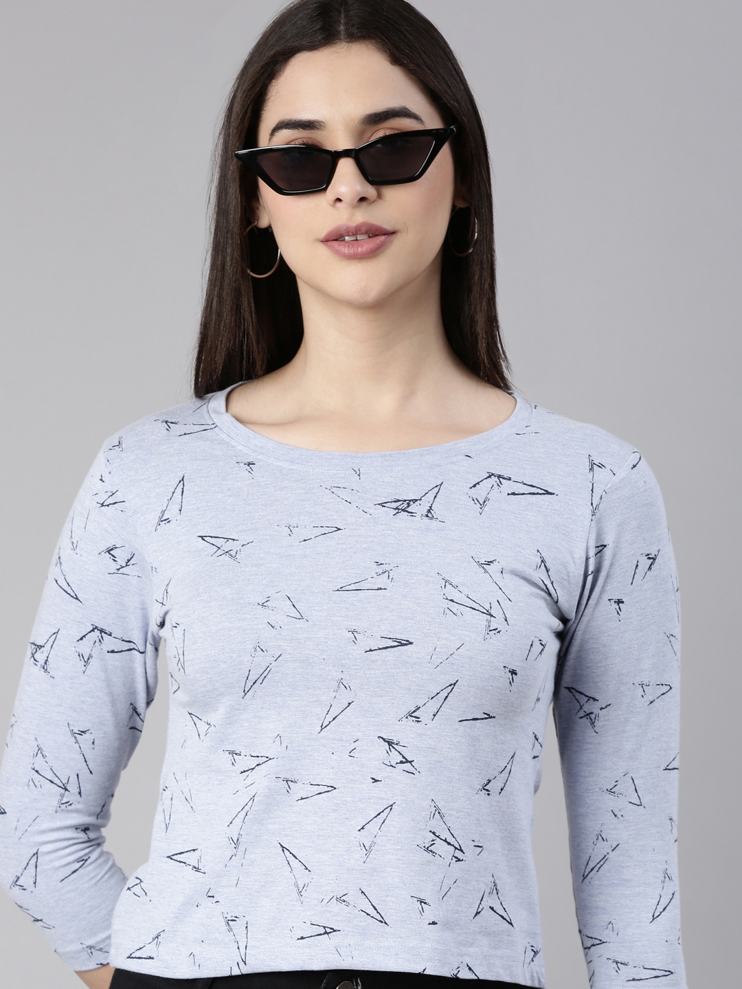 Kryptic | Kryptic Womens 100% cotton printed round neck 3/4th sleeve tshirt 4