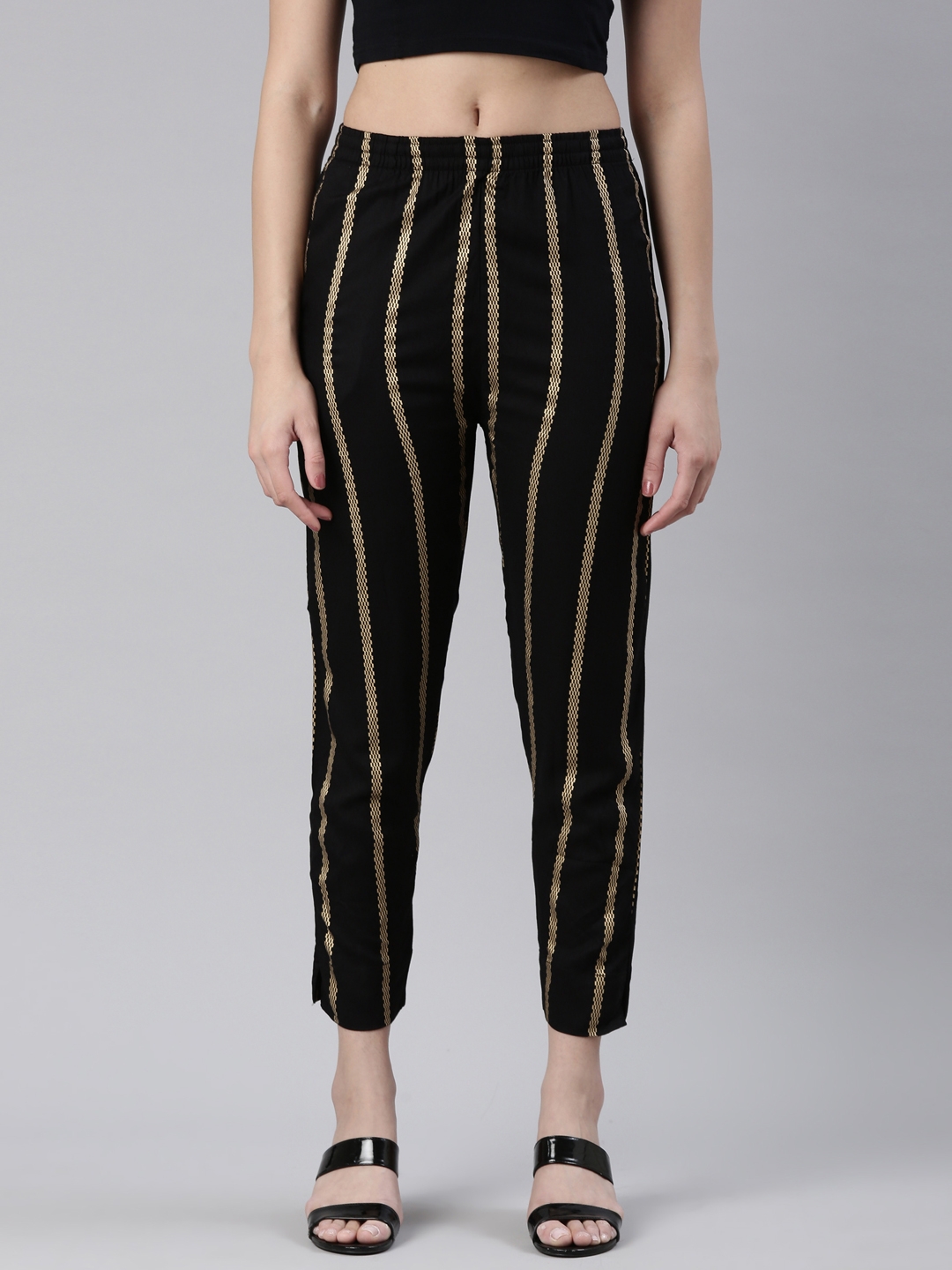 Buy SHOW OFF Women's Mustard Solid Cigarette Trousers Polyester Trouser  Online at Best Prices in India - JioMart.