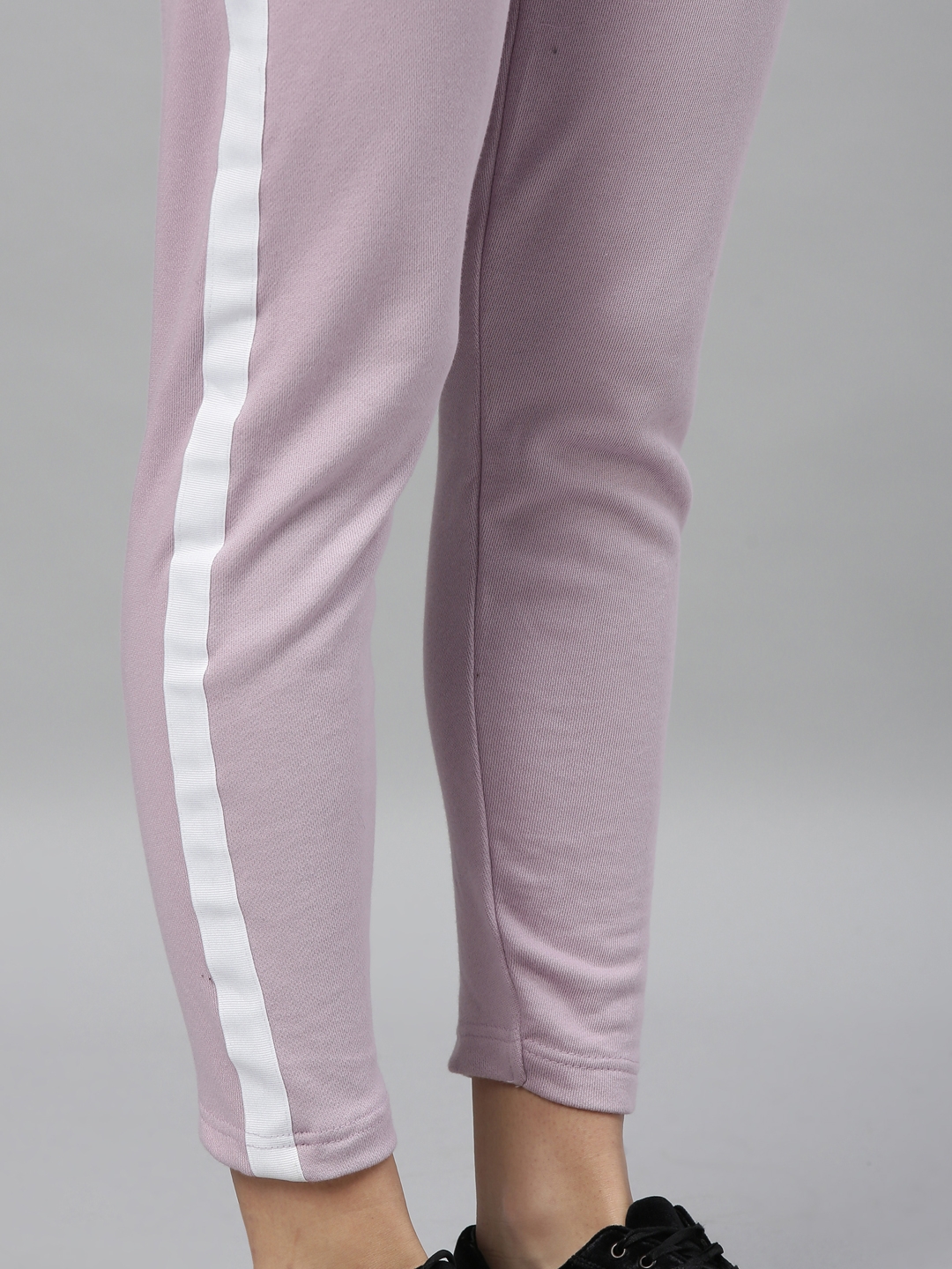 Kryptic | Kryptic Womens 100% Cotton Solid Trackpant with Side Tape Detailing 4