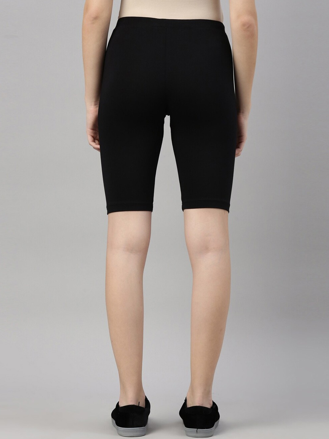Kryptic | Kryptic Women Fawn and Black Slim Fit Regular Shorts Pack of 2 1