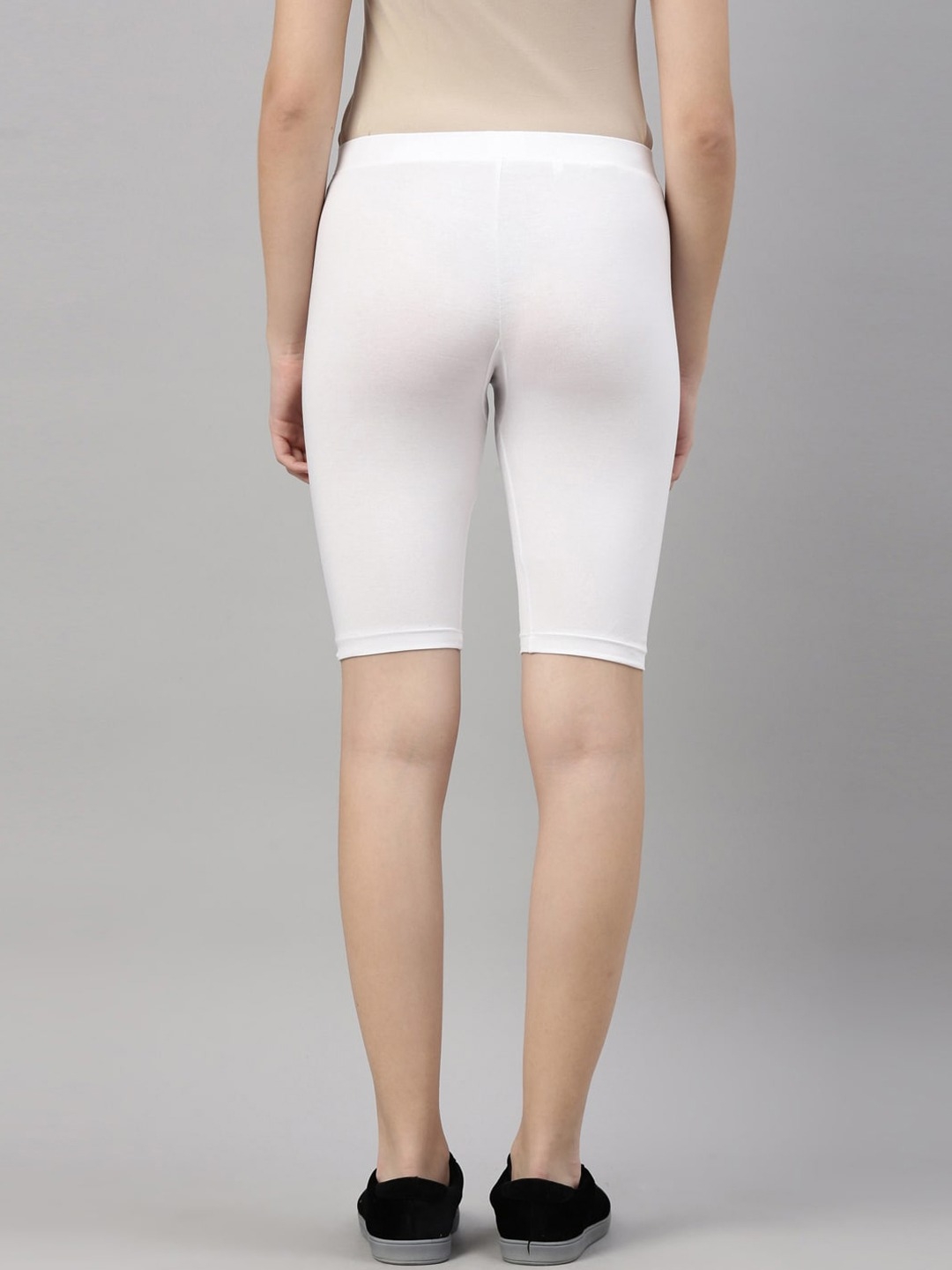 Kryptic | Kryptic Women White and Black Slim Fit Regular Shorts Pack of 2 2