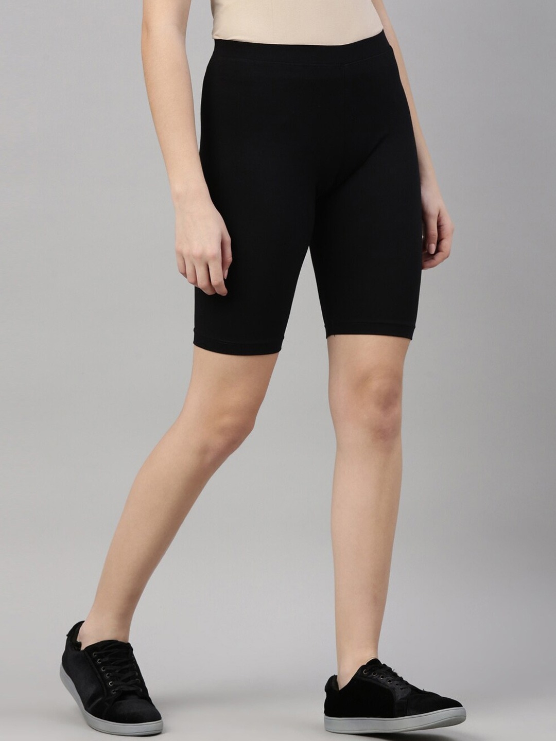 Kryptic | Kryptic Women White and Black Slim Fit Regular Shorts Pack of 2 6
