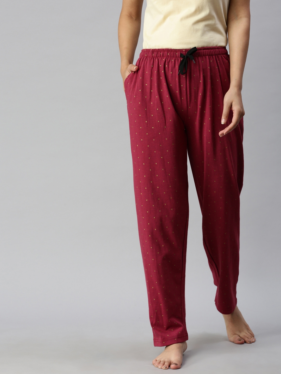 New Ladies Full Length Long Cherry Berry Trouser Pant Cotton Stretchy  Casual UK | eBay