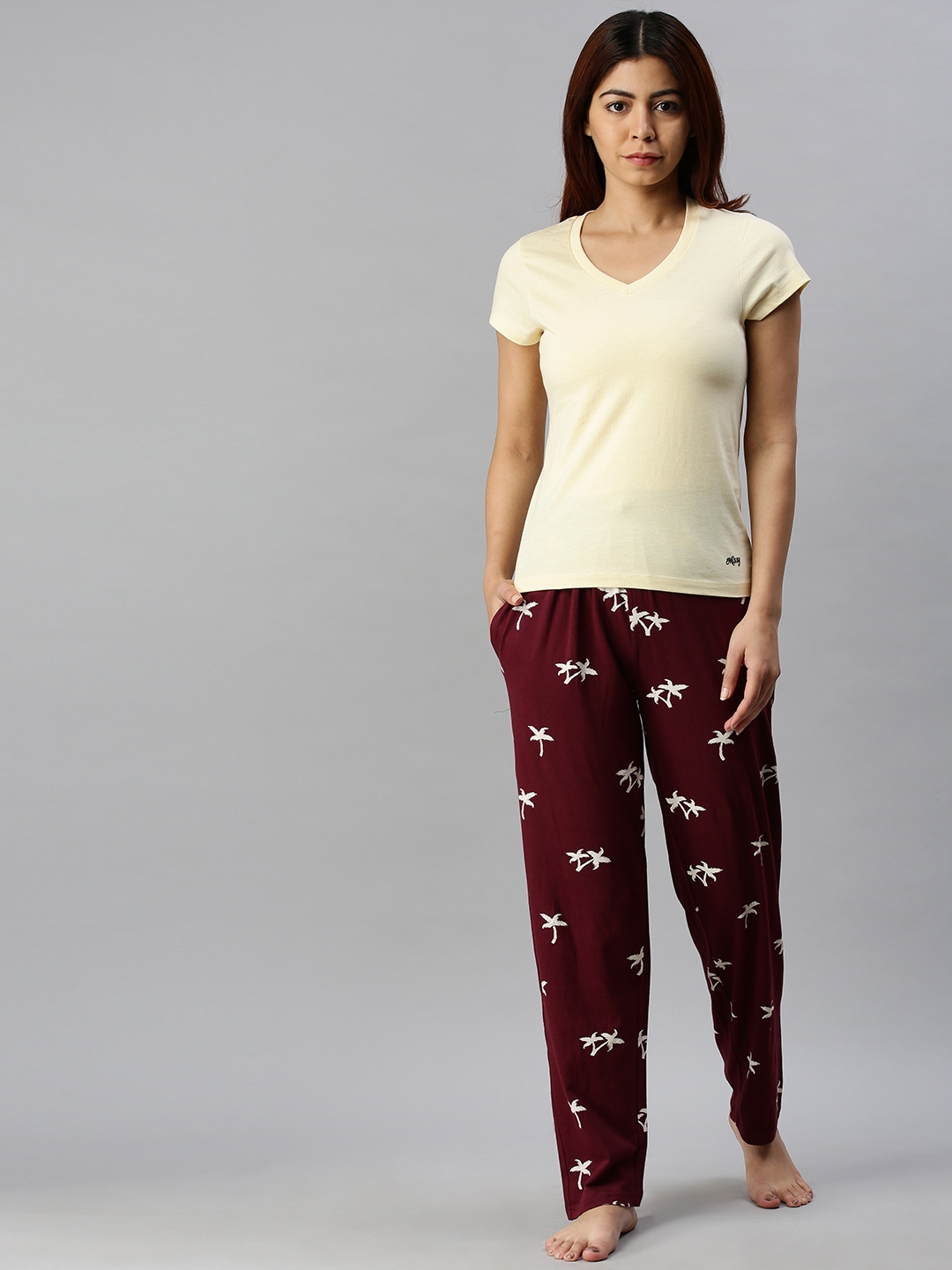 Kryptic | Kryptic Womens 100% Cotton Full Length Lounge Pants - Pack of 2 5