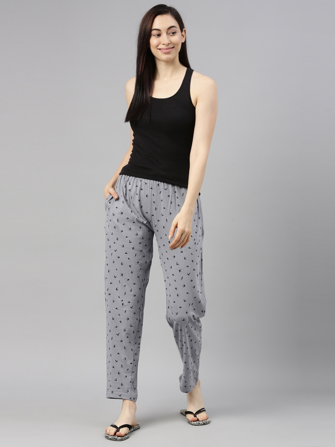 Kryptic | Kryptic Womens 100% Cotton Full Length Lounge Pants - Pack of 2 2