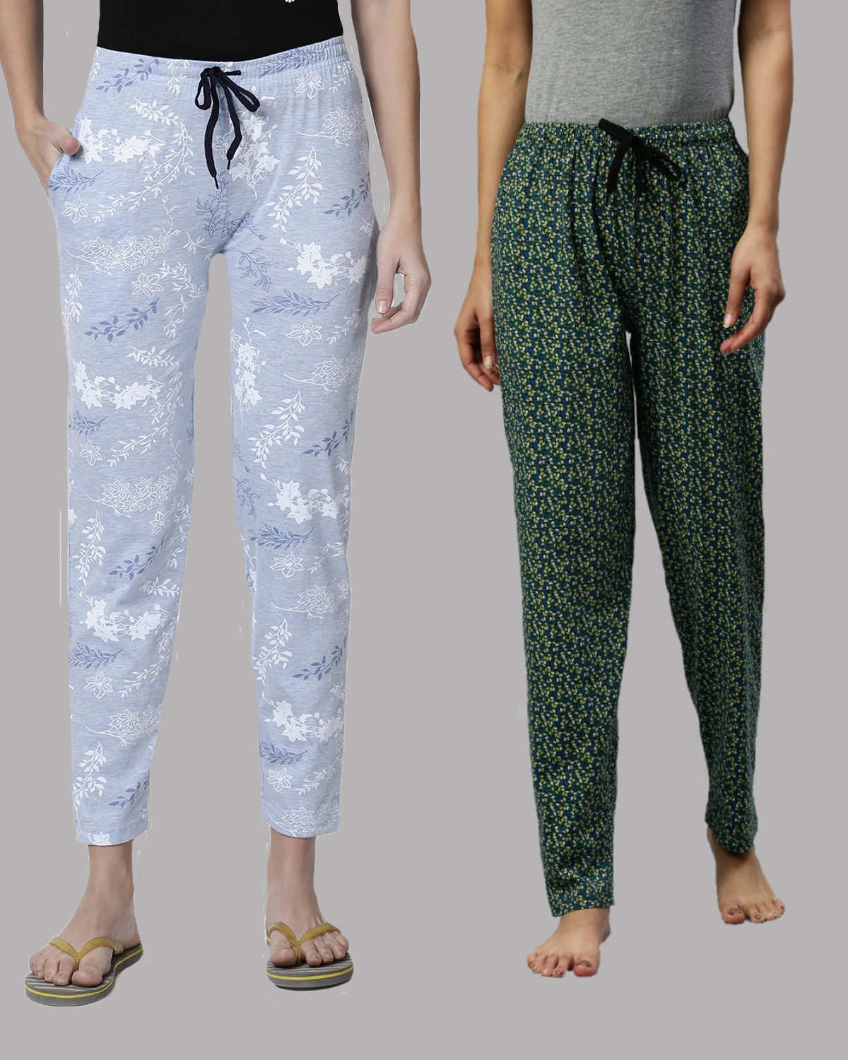 Kryptic | Kryptic Women 100% Cotton Printed Pyjamas Pack Of 2 0
