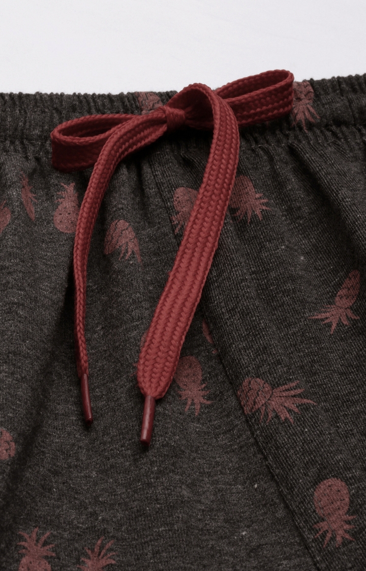 Kryptic | Pink & Anthra Melange Cotton T-Shirt and Pyjama Set 8