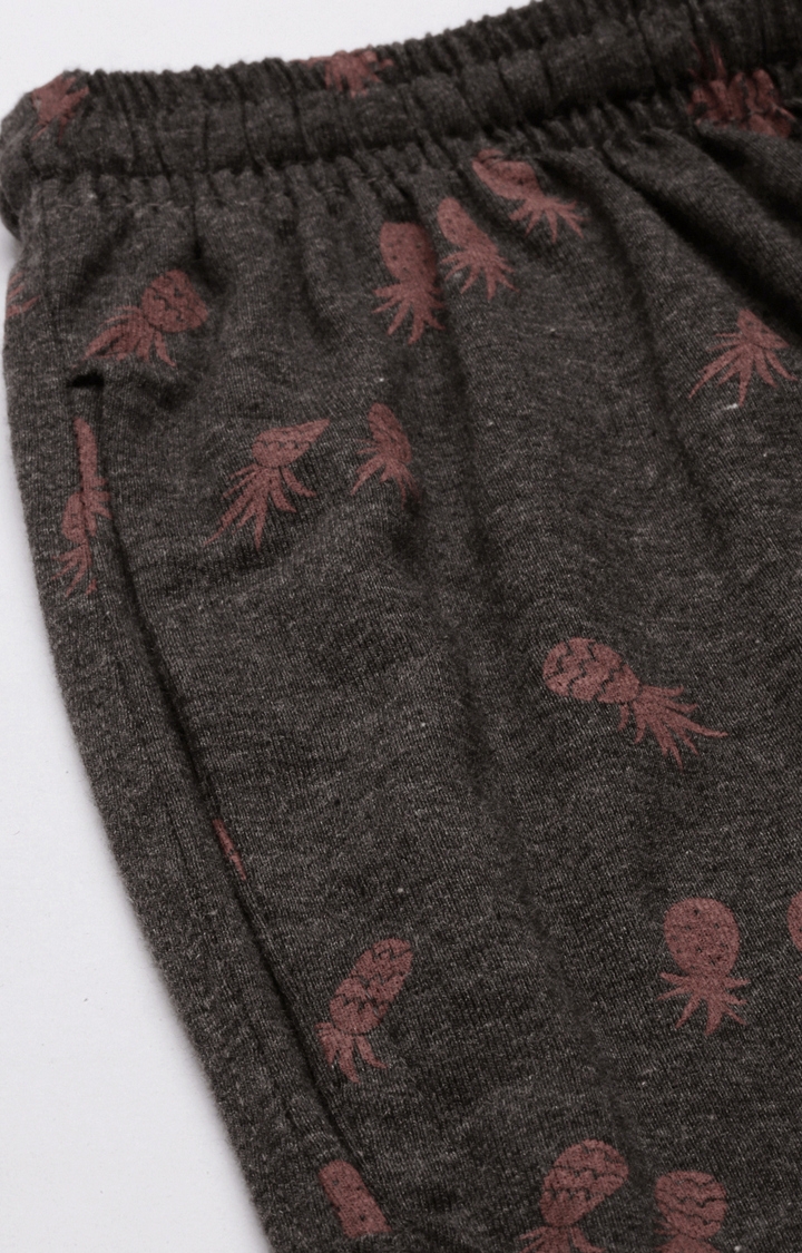 Kryptic | Pink & Anthra Melange Cotton T-Shirt and Pyjama Set 10