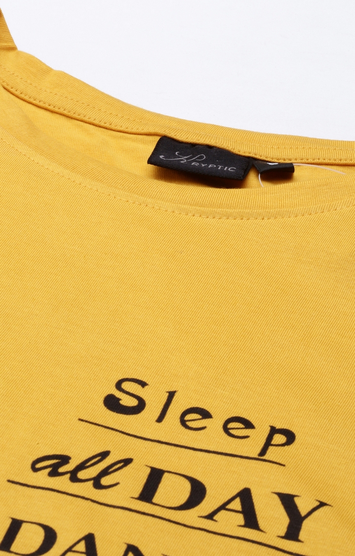 Kryptic | Mustard & Green Cotton T-Shirt and Pyjama Set 6