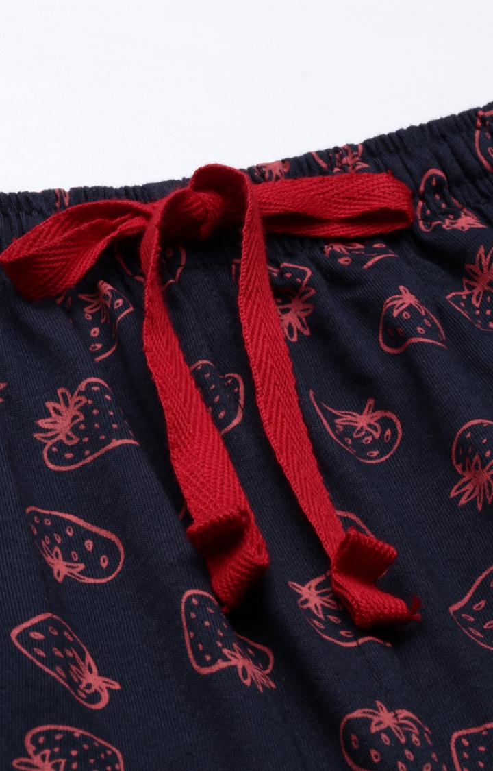 Kryptic | Pink & Navy Cotton T-Shirt and Pyjama Set 9