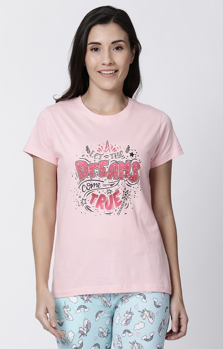 Kryptic | Pink Printed T-Shirts 0