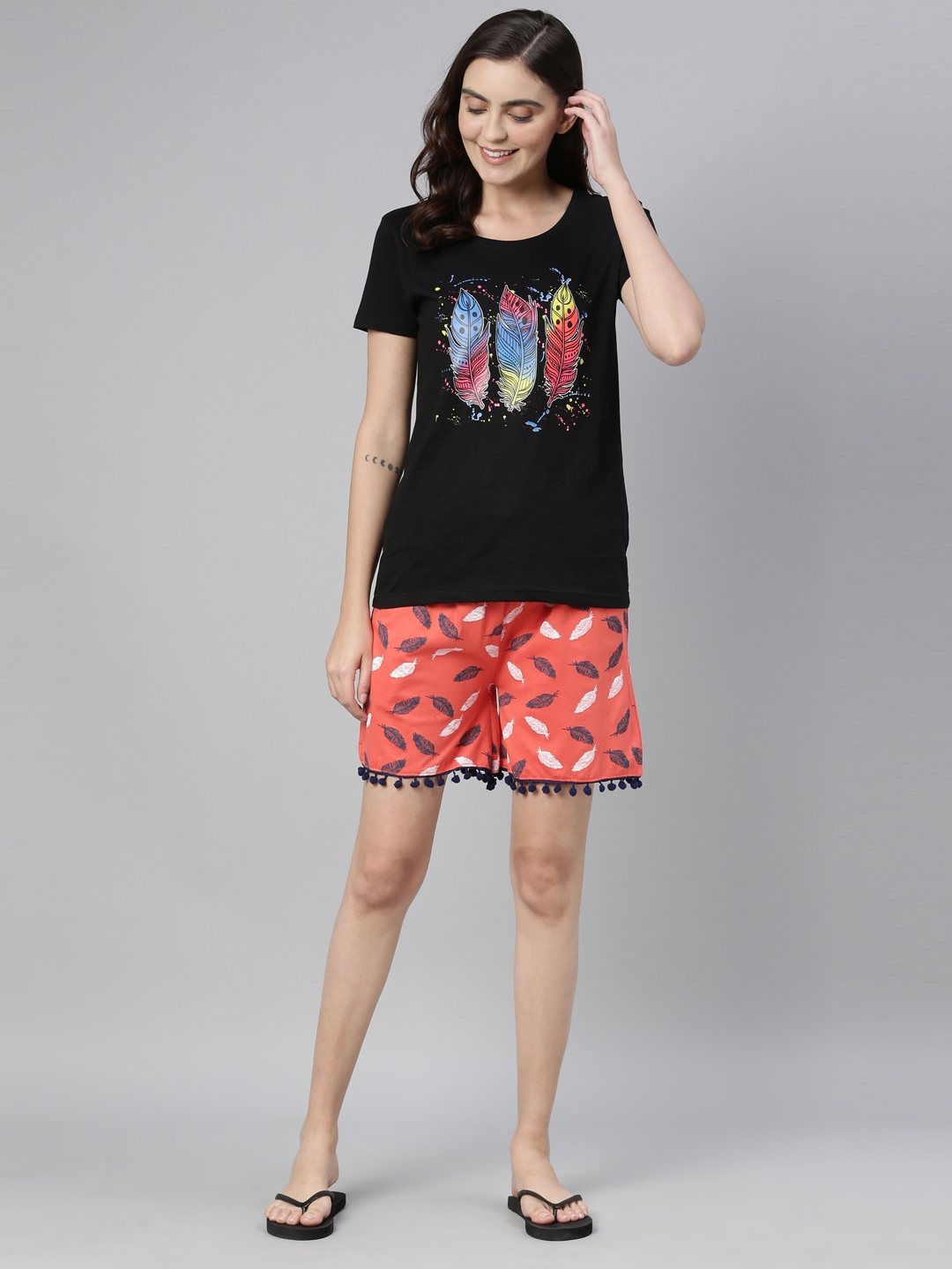Kryptic | Kryptic Women's 100% Cotton Printed Shorts - Pack of 2 6