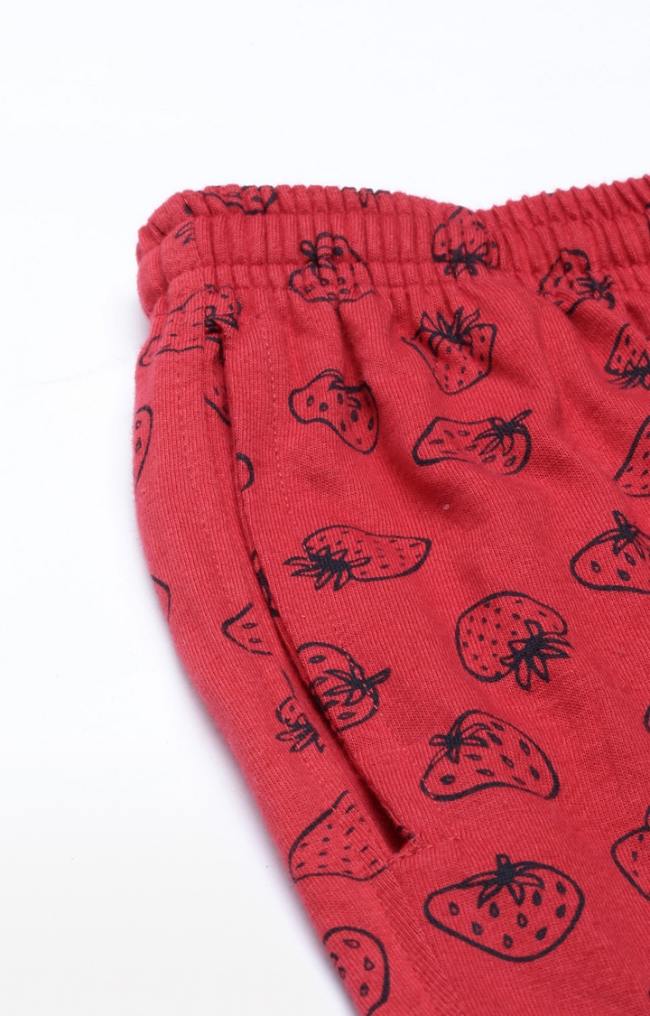 Kryptic | Red Cotton Sleepwear Shorts 7