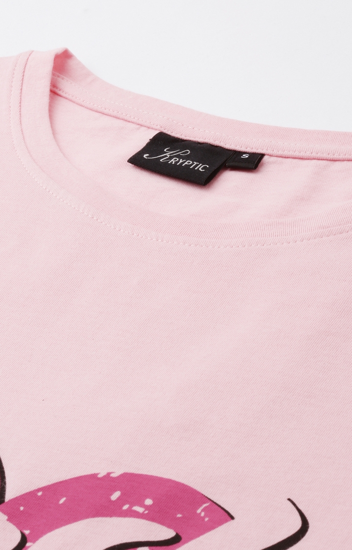 Kryptic | Pink & Black Cotton T-Shirt and Shorts Set 4