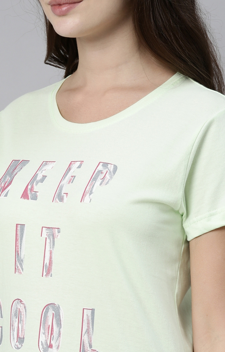 Kryptic | Pink & White Printed Activewear T-Shirts 6
