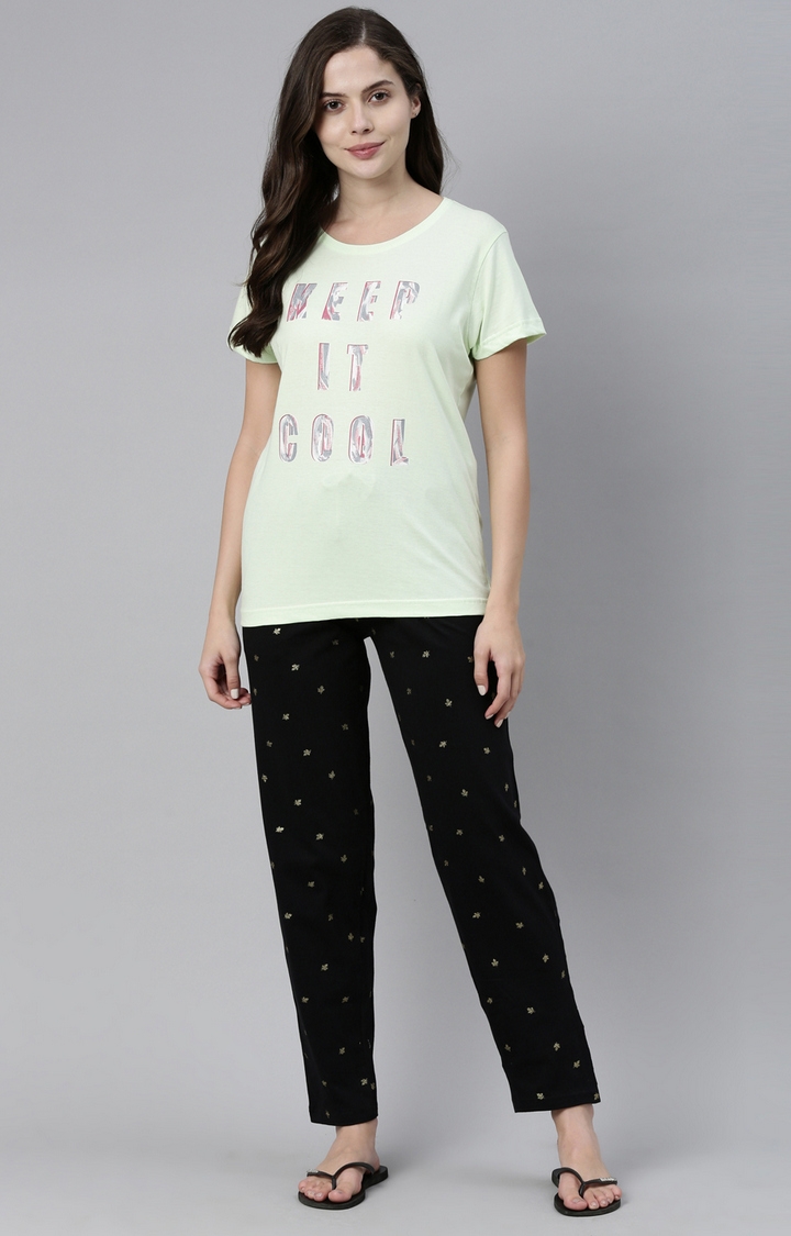 Kryptic | Pink & White Printed Activewear T-Shirts 1