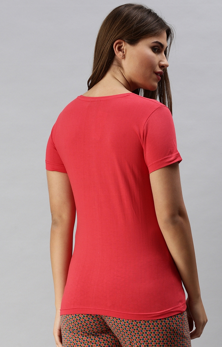 Kryptic | Red & Green Printed Activewear T-Shirts 4